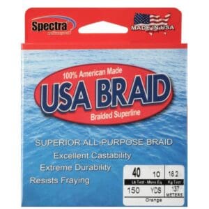 Honeywell Spectra® USA Braid Orange Braided Superline 150 yd Pack 30lb test