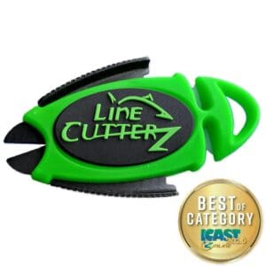 Green Line Cutterz tool for fishing line cutting.