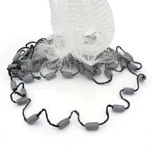 White sock with black ruffled edge detail.