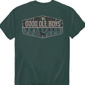 Dark green T-shirt with 'Good Ole Boys' text and a vintage truck graphic.